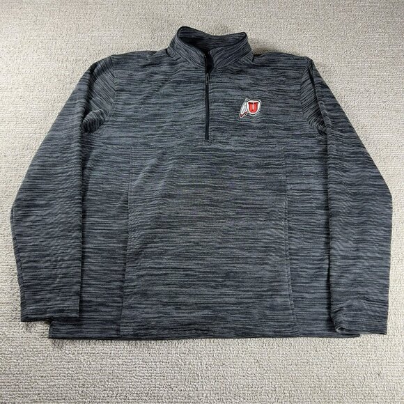 Under Armour University Of Utah 1/4 Zip Sweatshirt Gray Men’s Size XL - Picture 1 of 7